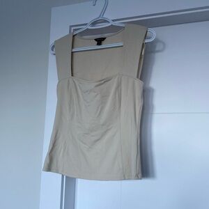 RW & Co. Neutral Top with Sweetheart Neckline - size Medium
